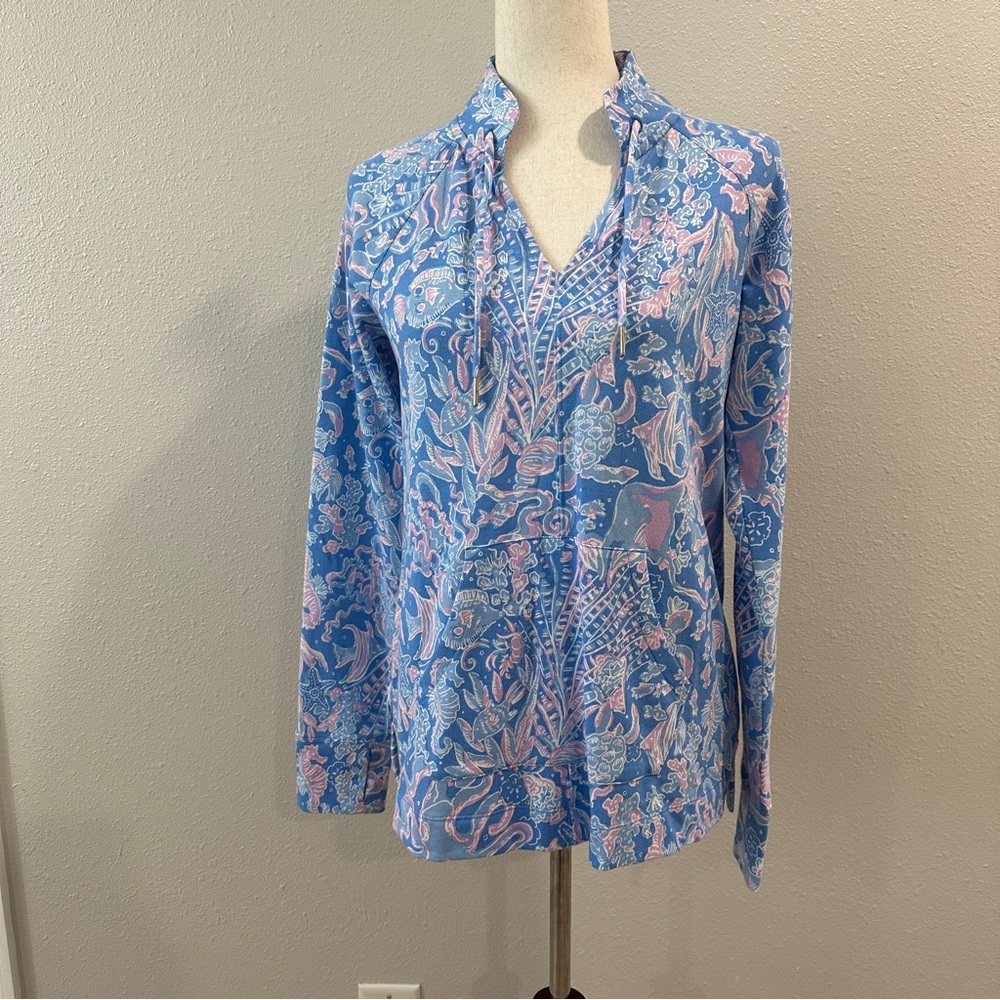 Lilly Pulitzer Cassi Popover Sea What/Sea
